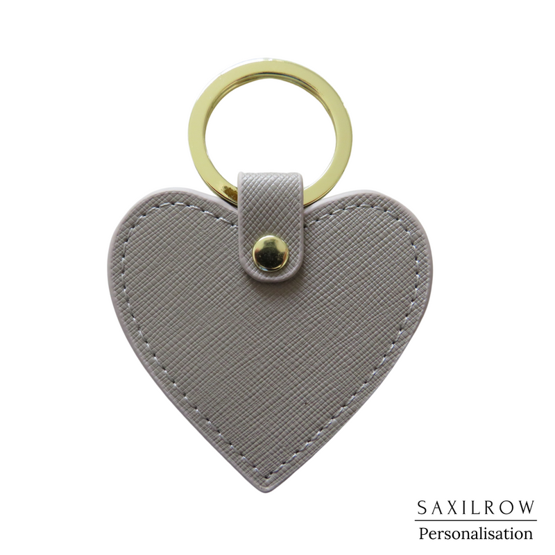 Grey Heart Keyring