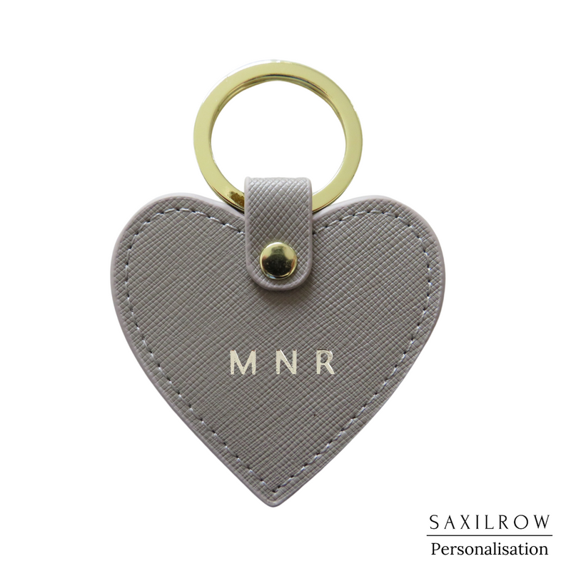 Grey Heart Keyring