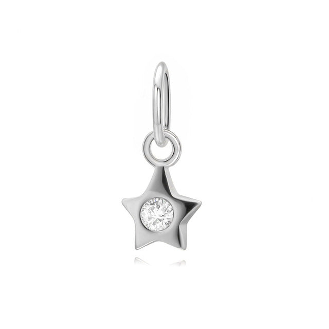 Silver Shining Star Charm