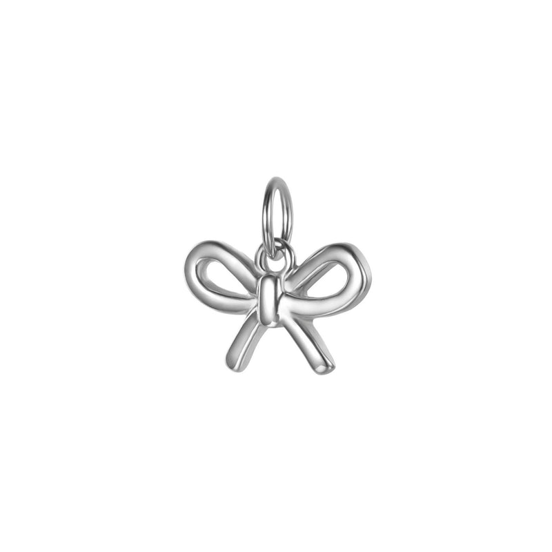 Silver Bow Charm